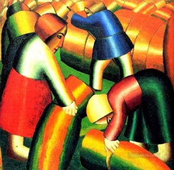  Kazimir Pintura al %C3%B3leo - Tomando la cosecha 1911 Kazimir Malevich